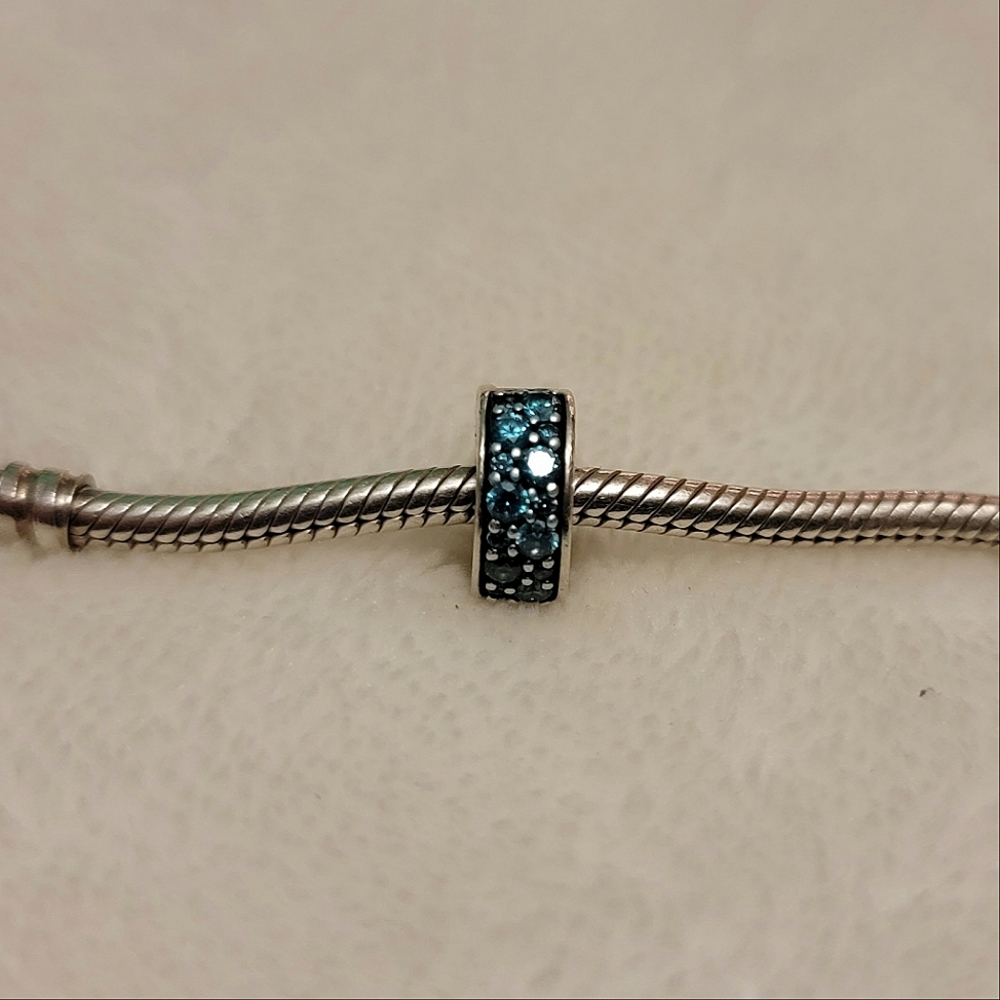 Teal Pandora clasp spacer